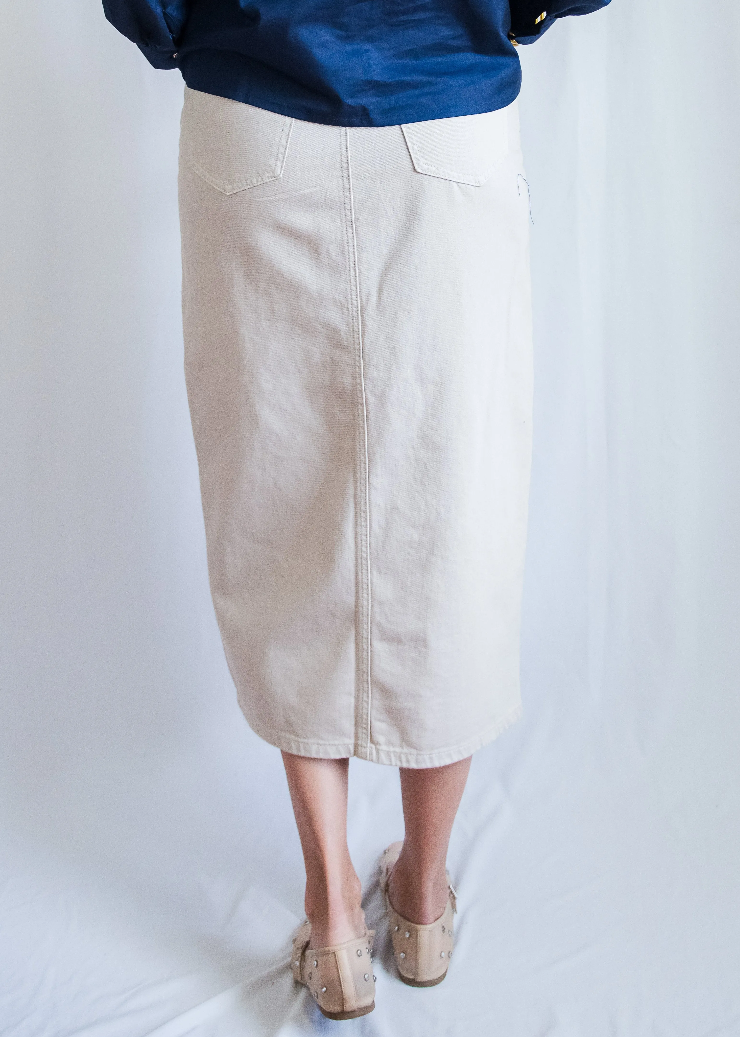 Stone Denim Skirt