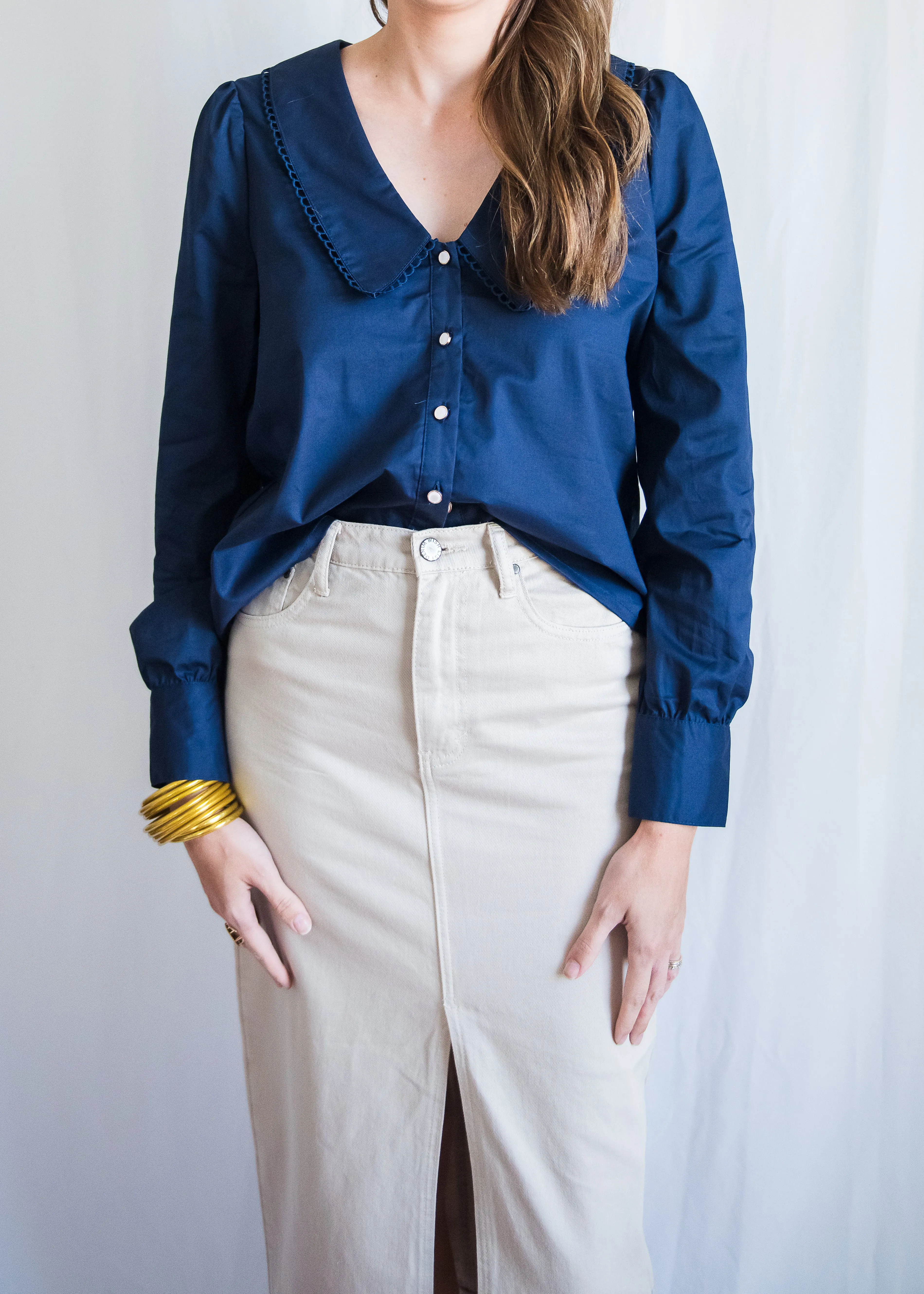 Stone Denim Skirt