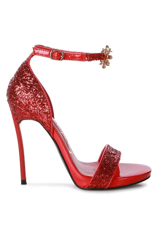 Straight Fire High Heel Glitter Stilettos 4.5" Heel