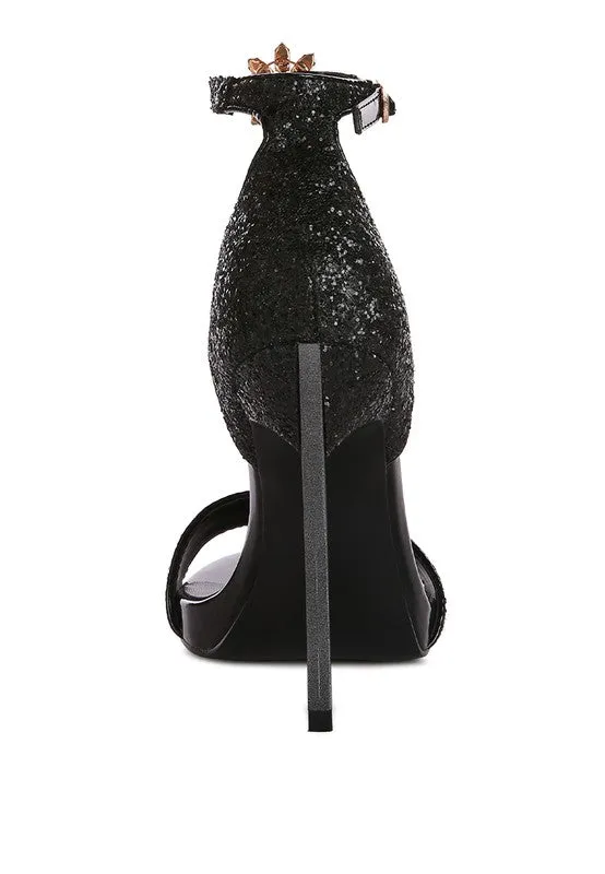 Straight Fire High Heel Glitter Stilettos 4.5" Heel