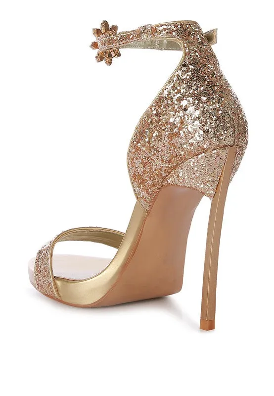 Straight Fire High Heel Glitter Stilettos 4.5" Heel