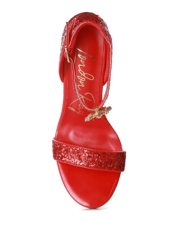 Straight Fire High Heel Glitter Stilettos 4.5" Heel