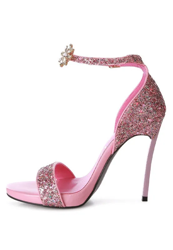Straight Fire High Heel Glitter Stilettos 4.5" Heel