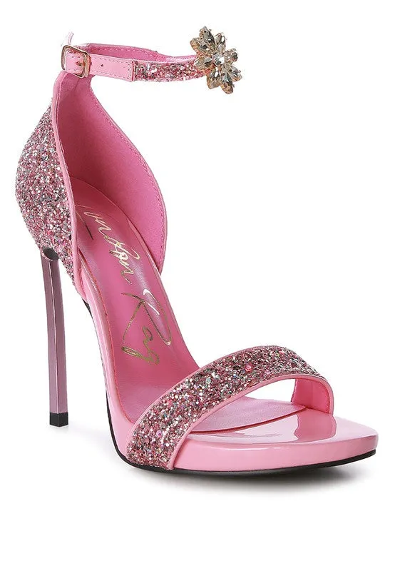 Straight Fire High Heel Glitter Stilettos 4.5" Heel