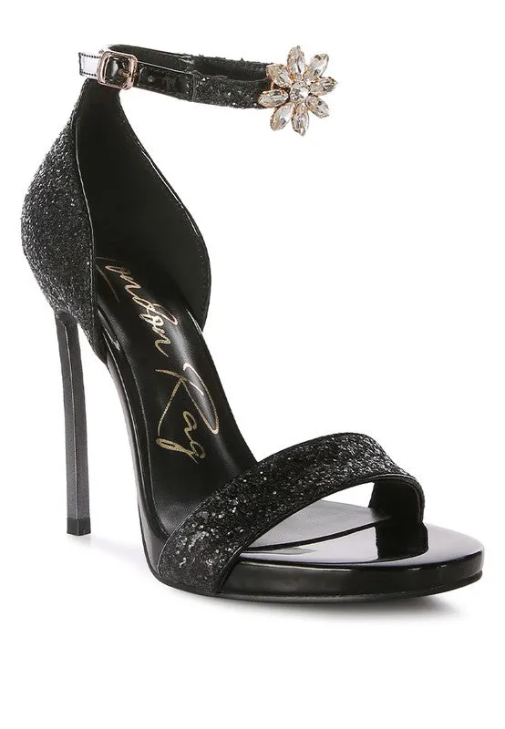Straight Fire High Heel Glitter Stilettos 4.5" Heel