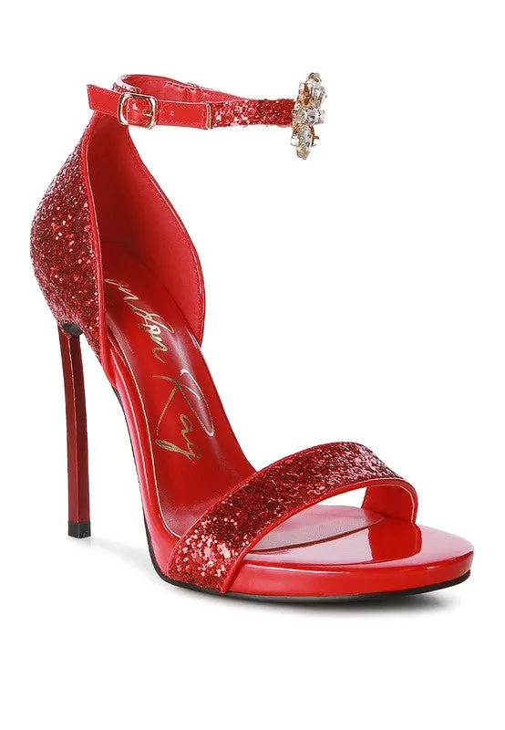 Straight Fire High Heel Glitter Stilettos 4.5" Heel