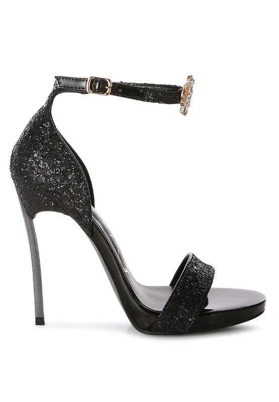 Straight Fire High Heel Glitter Stilettos 4.5" Heel