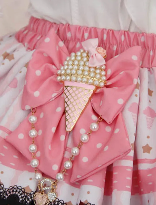 Sweet Lolita Skirt Strawberry Ice Cream SK Lolita Skirt