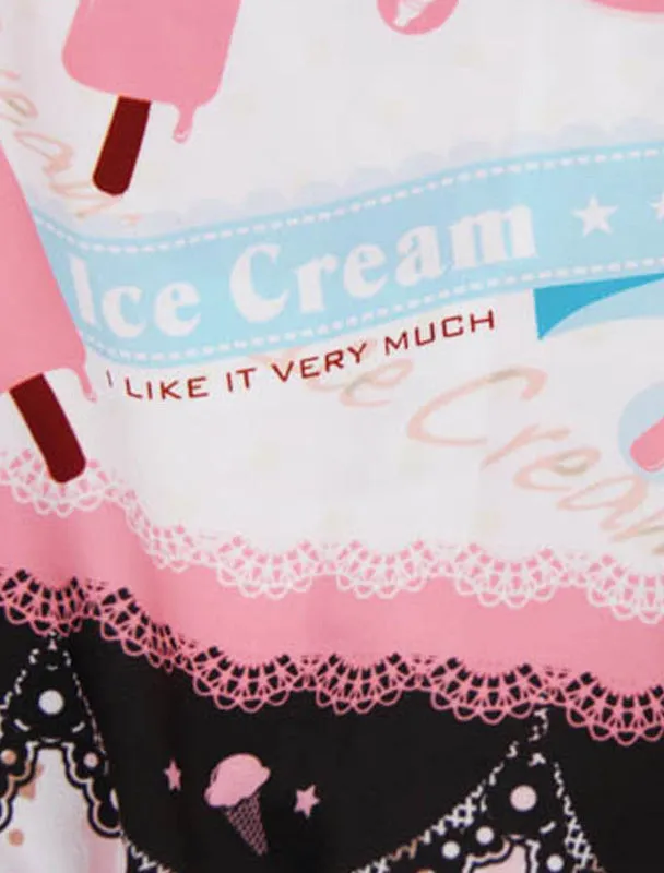 Sweet Lolita Skirt Strawberry Ice Cream SK Lolita Skirt