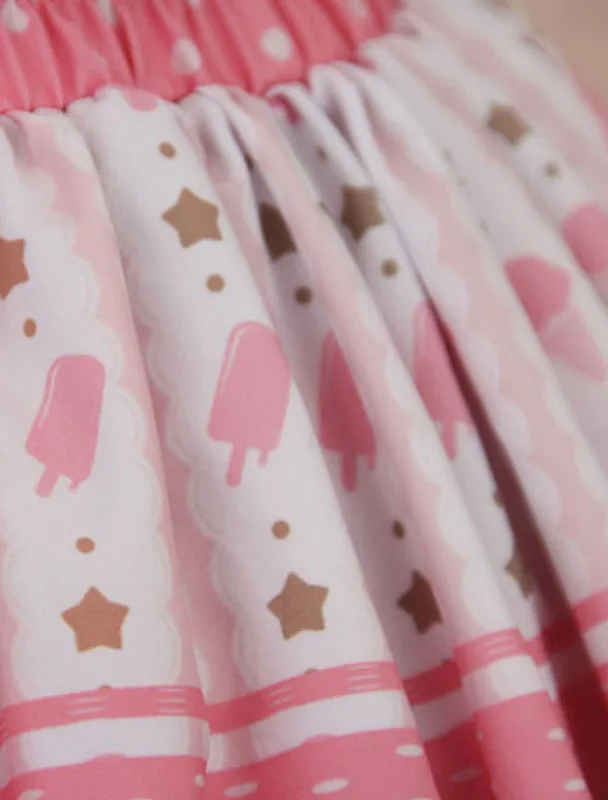 Sweet Lolita Skirt Strawberry Ice Cream SK Lolita Skirt