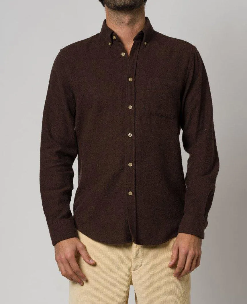 Teca Brown Long Sleeve Buttondown Shirt