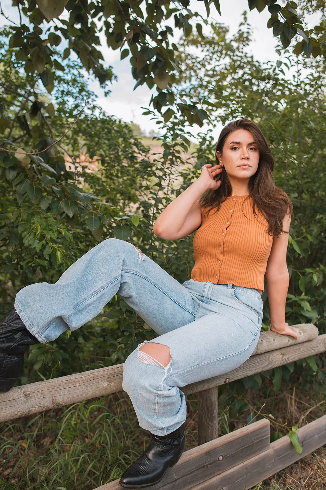 The Jolene High Rise A Line Flares - Spark
