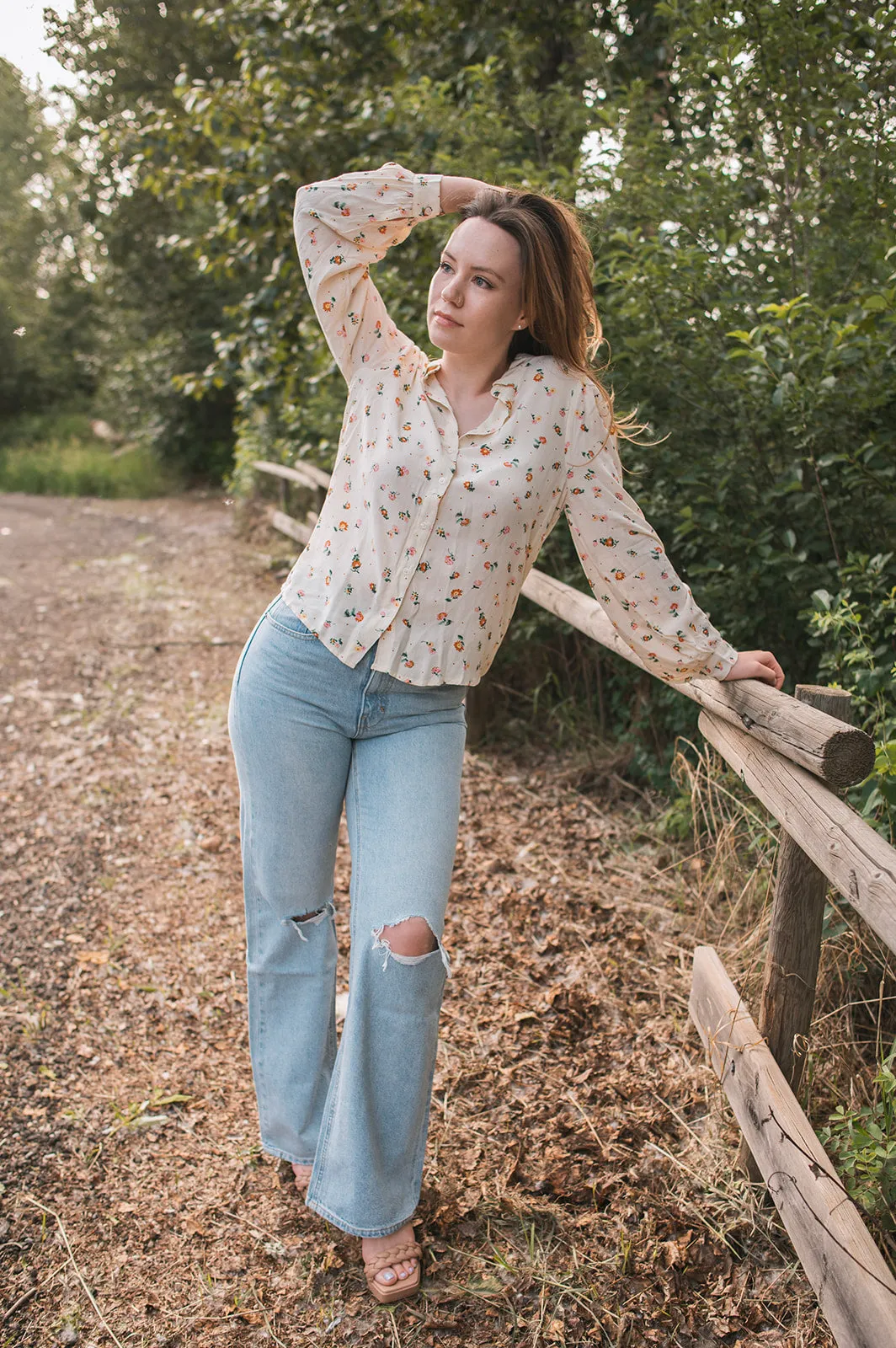 The Jolene High Rise A Line Flares - Spark
