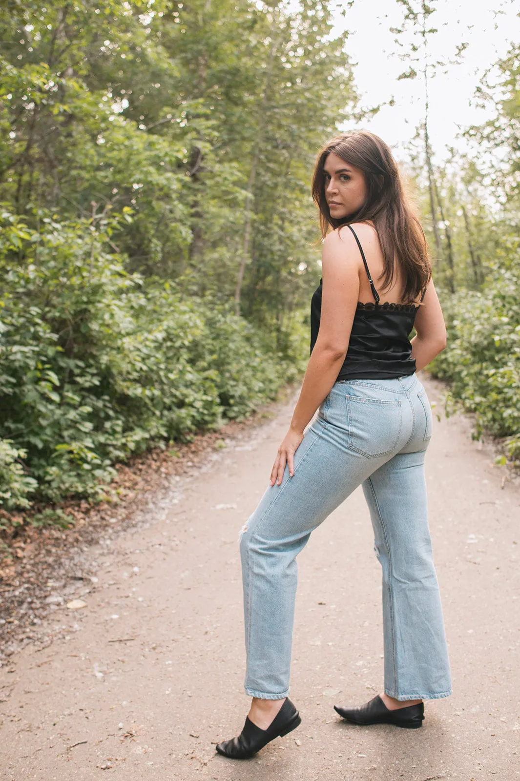 The Jolene High Rise A Line Flares - Spark