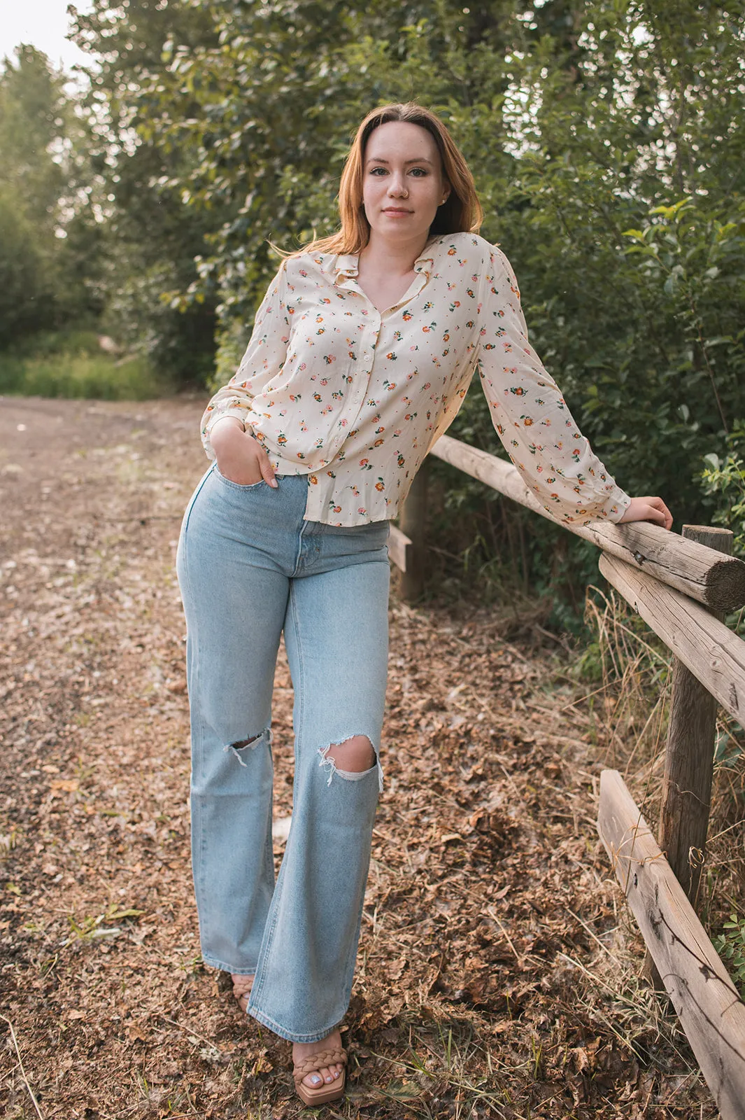 The Jolene High Rise A Line Flares - Spark