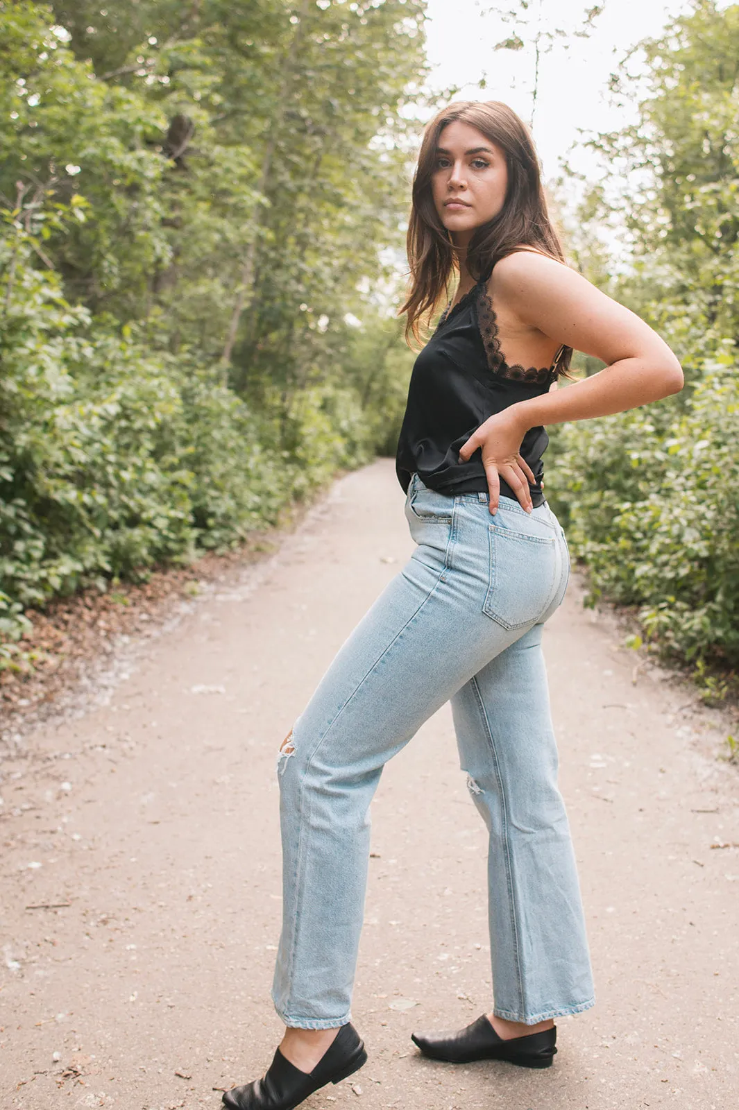 The Jolene High Rise A Line Flares - Spark