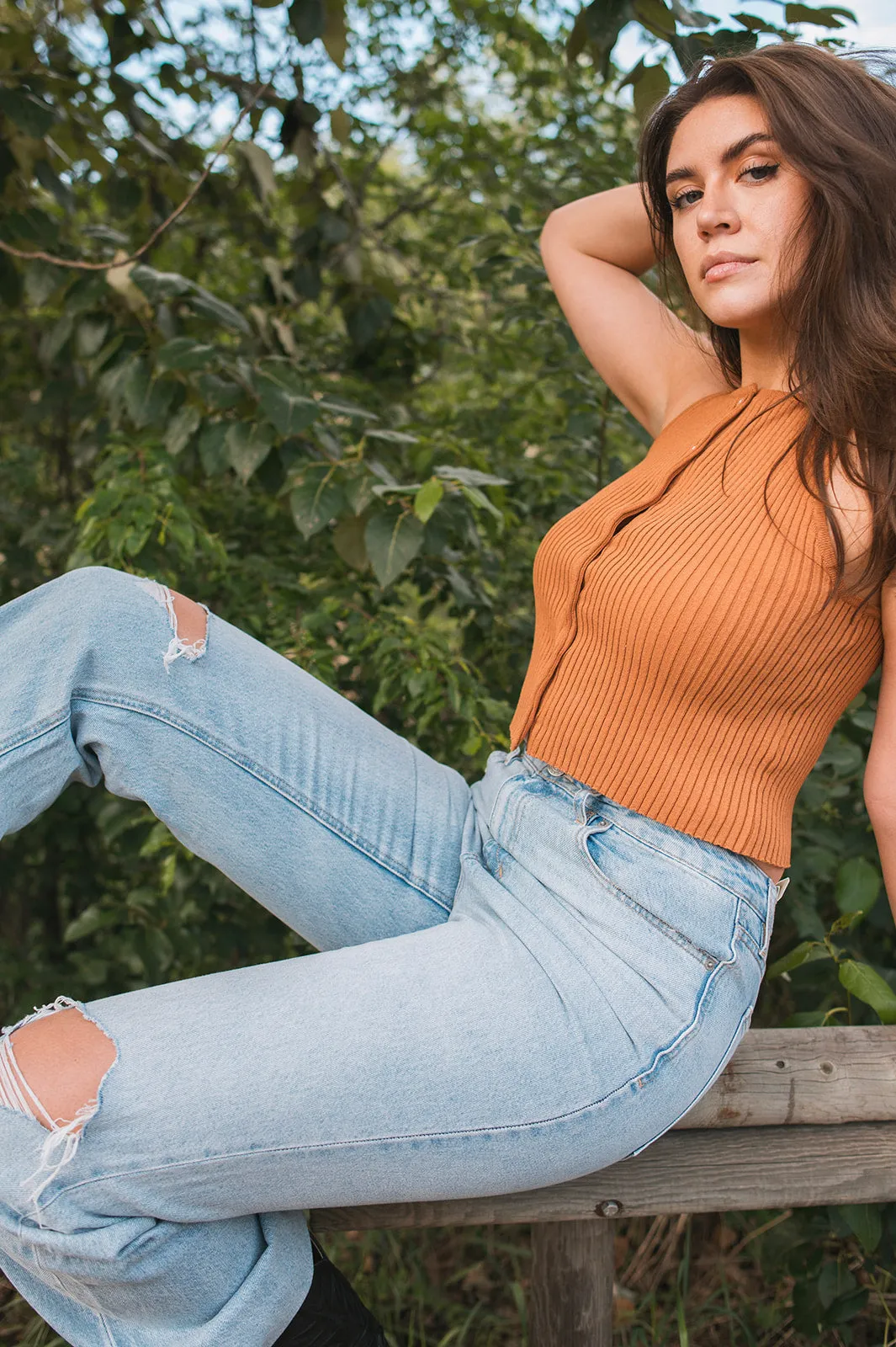 The Jolene High Rise A Line Flares - Spark