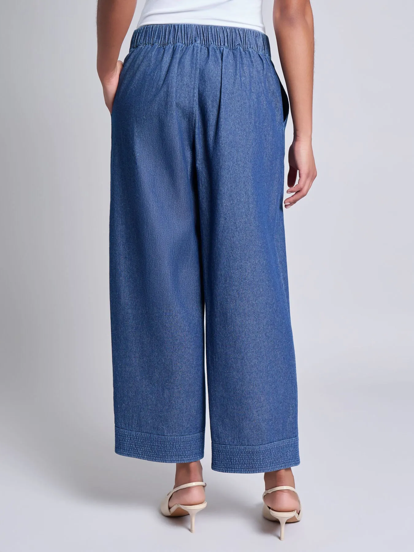 Tie Waist Pant, Chambray