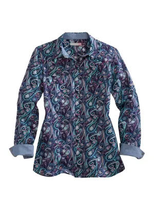Tin Haul Womens Folk Paisley Long Sleeve Shirt