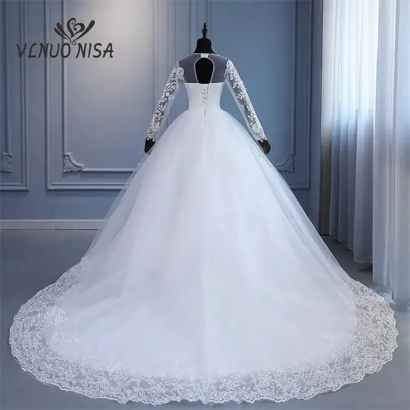 Train Wedding Dress Bride Plus Size Flower