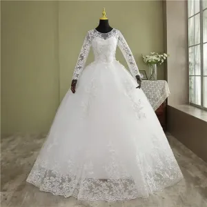 Train Wedding Dress Bride Plus Size Flower