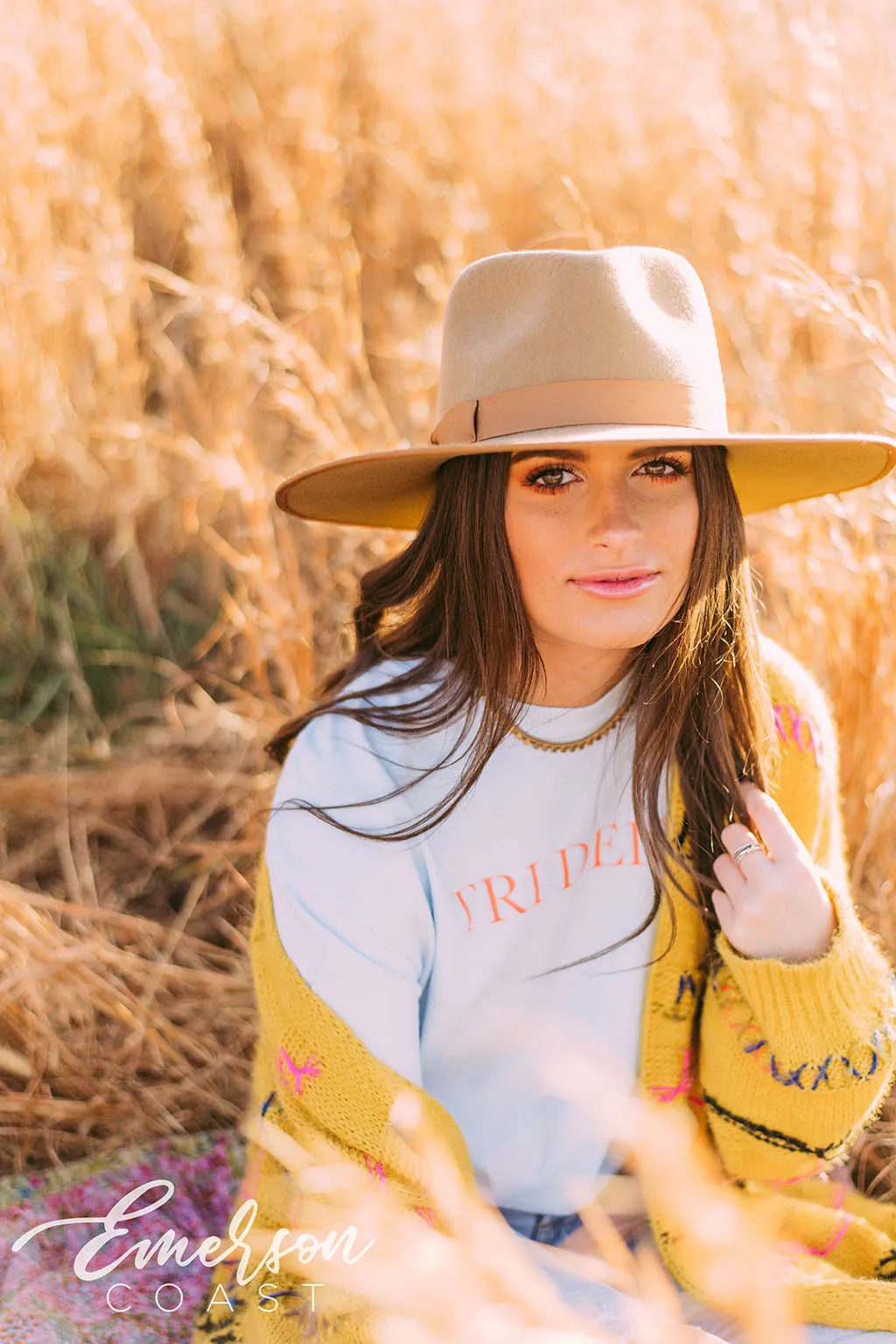Tri Delta Simple Chambray Long Sleeve Tee