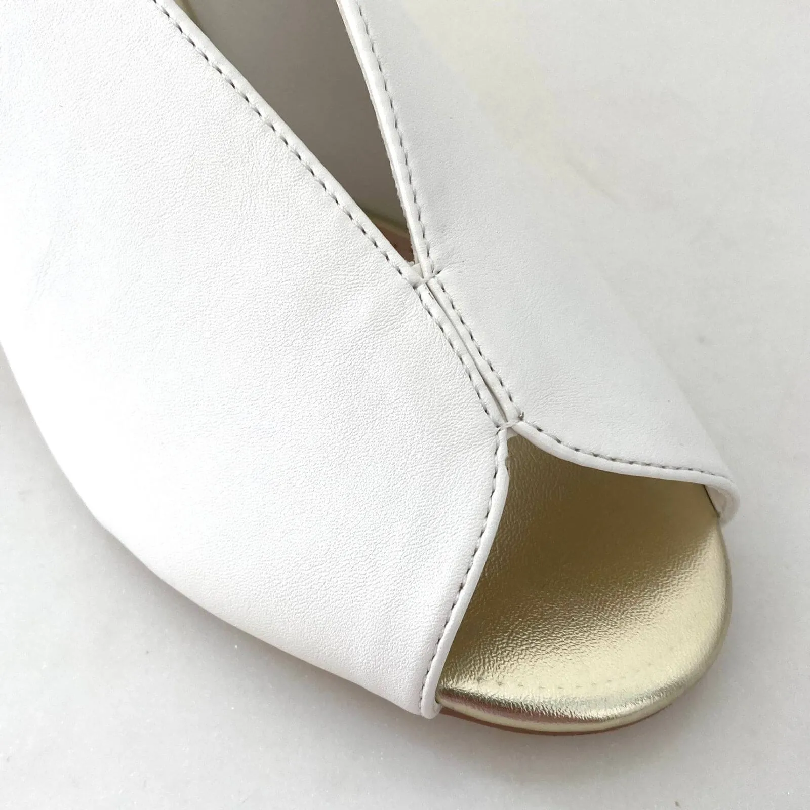 Una Healy Straight Life Sling Back Jewelled Heel Sandals - Off White