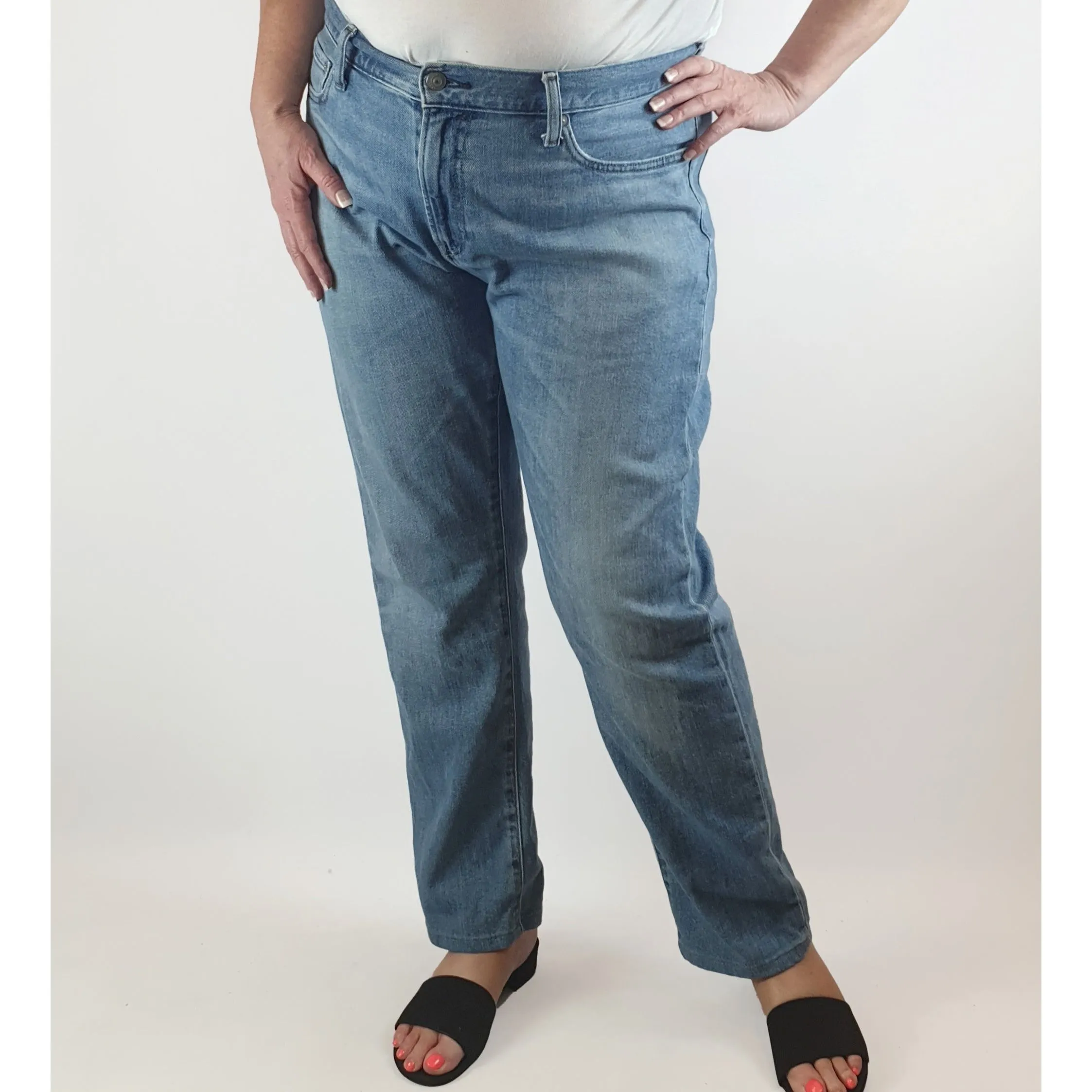 Uniqlo light denim straight leg style jeans size 36 (best fits size 16-18)