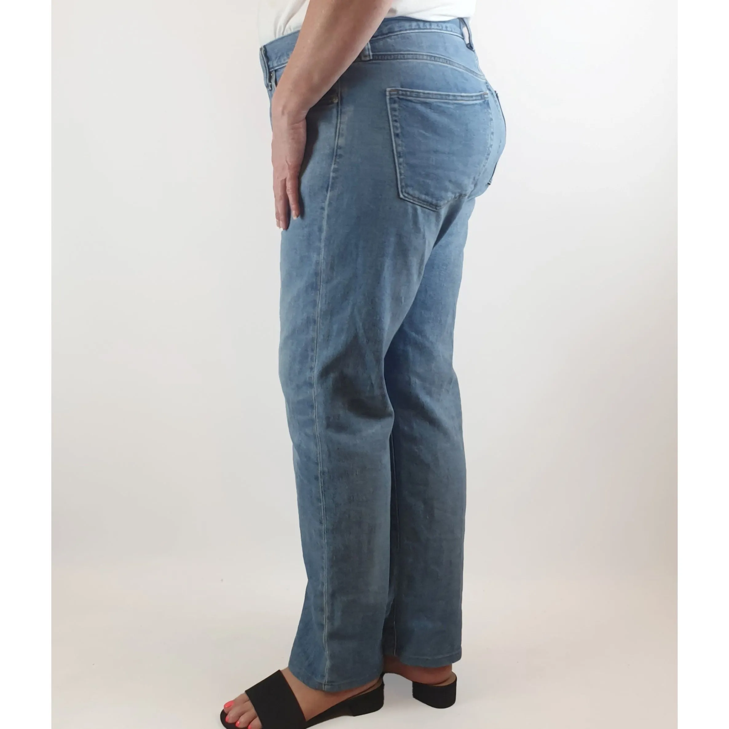 Uniqlo light denim straight leg style jeans size 36 (best fits size 16-18)