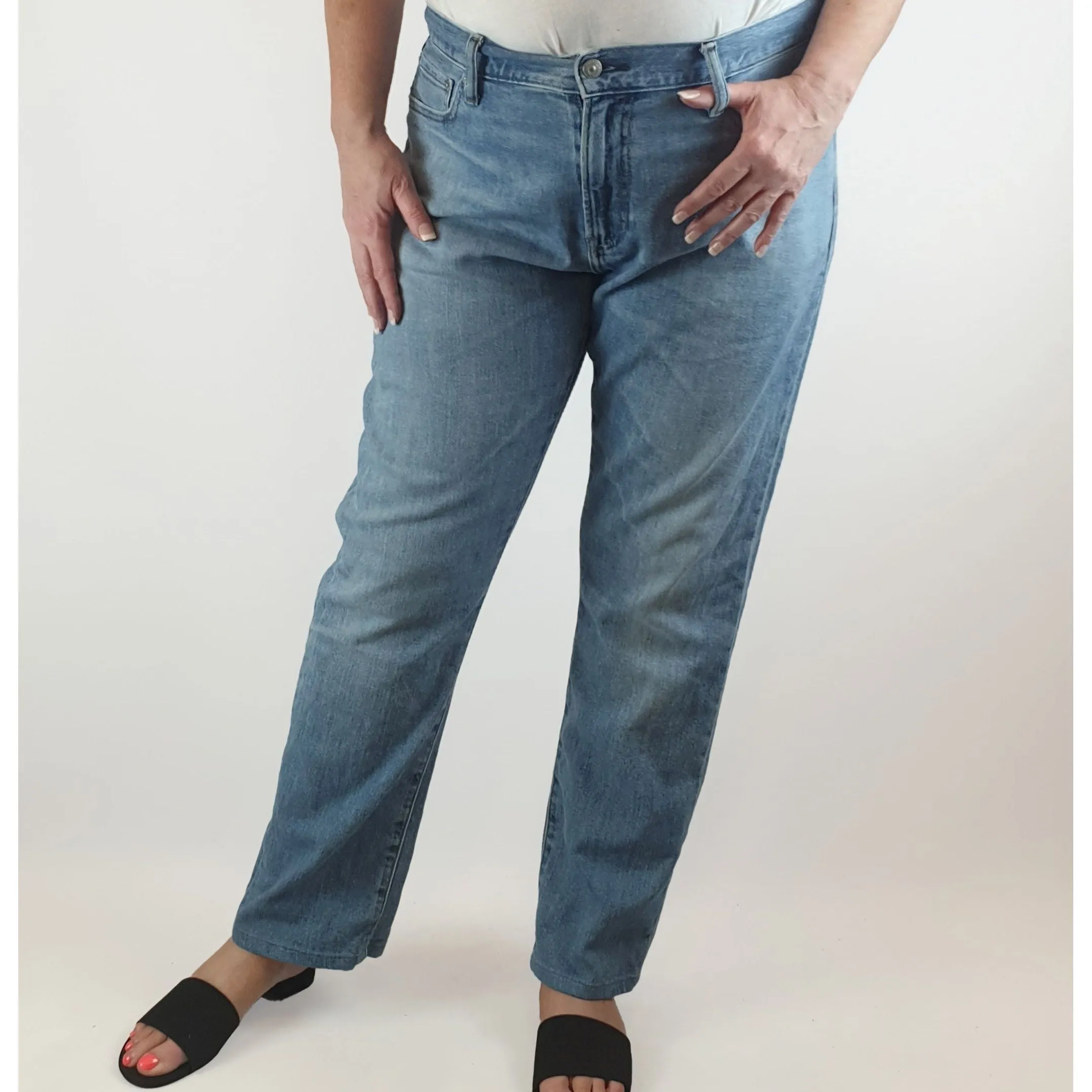 Uniqlo light denim straight leg style jeans size 36 (best fits size 16-18)