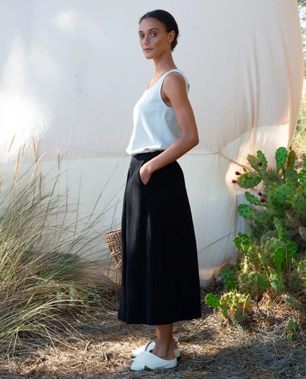 Ursa Organic Cotton Skirt In Black