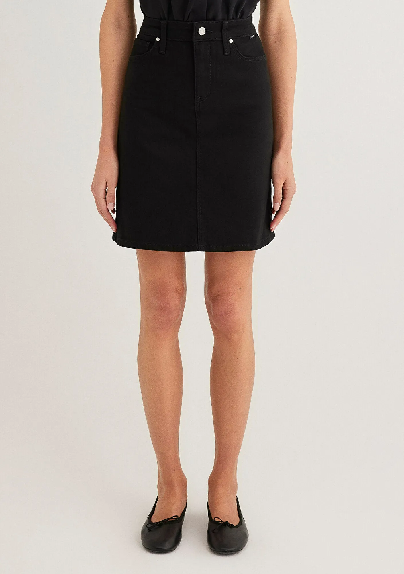 Valerie Black Strech Jean Skirt