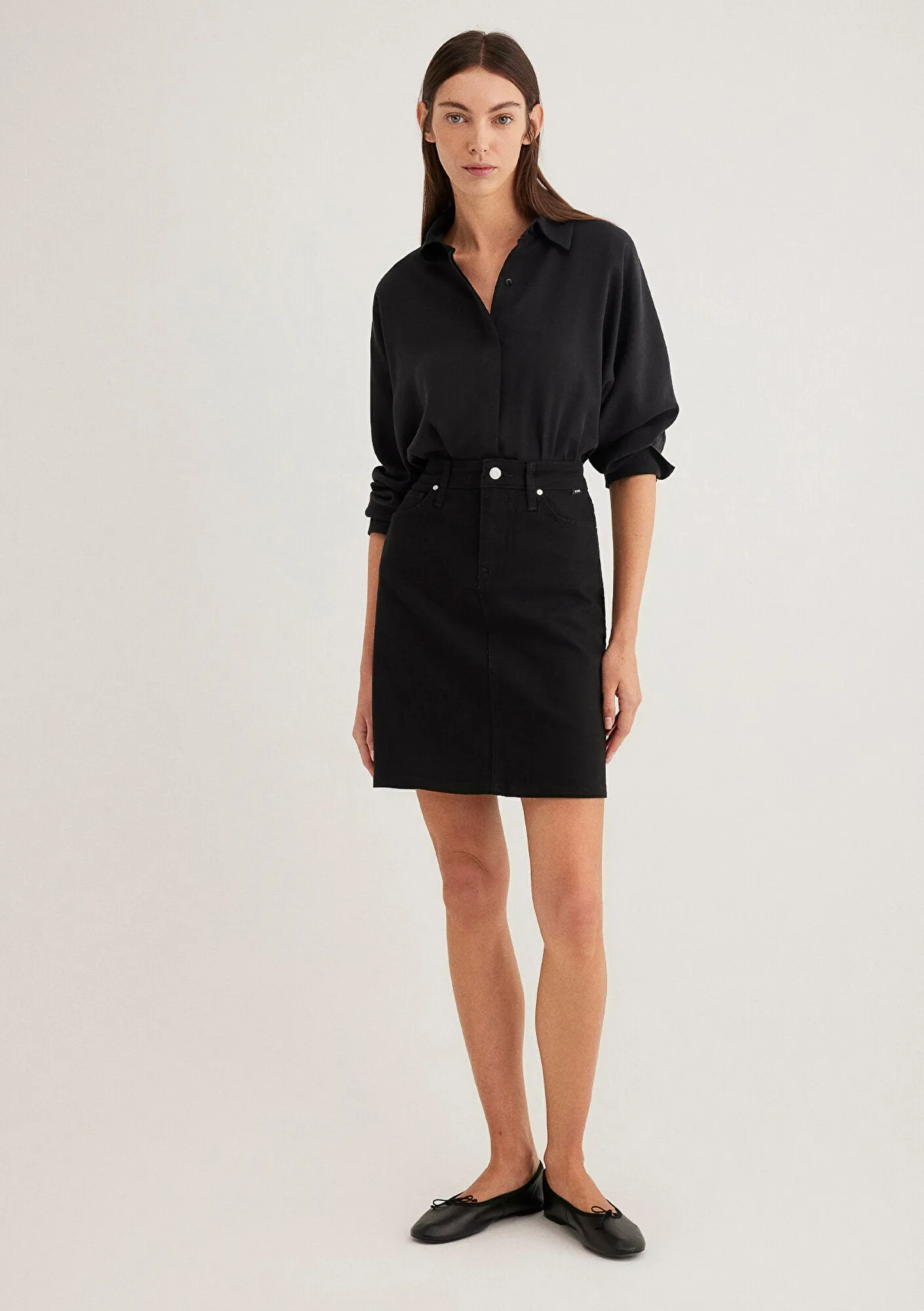 Valerie Black Strech Jean Skirt
