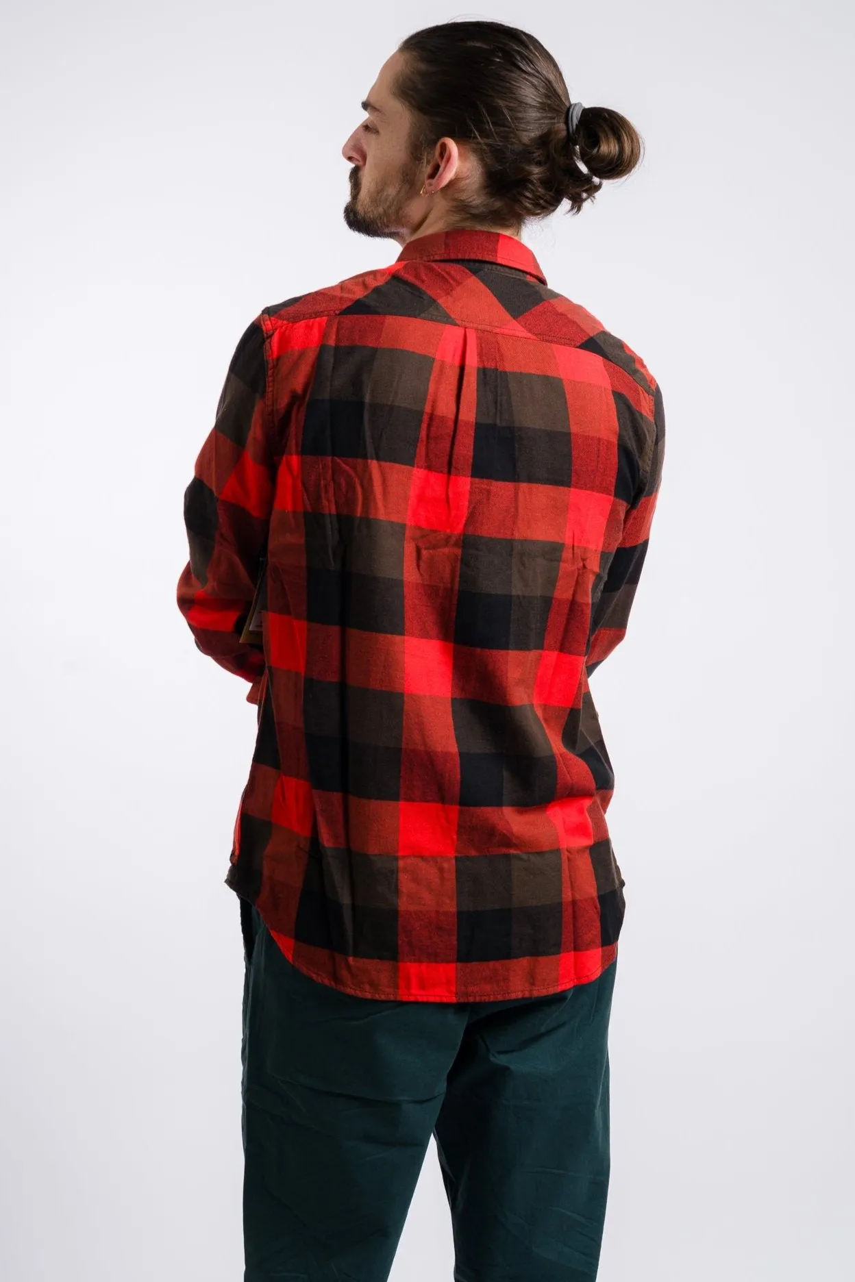 Vans Box Flannel Classic Long Sleeve Woven - Black/Fiesta Red