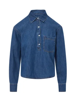 Veronica Beard Avola Top in Cornflower