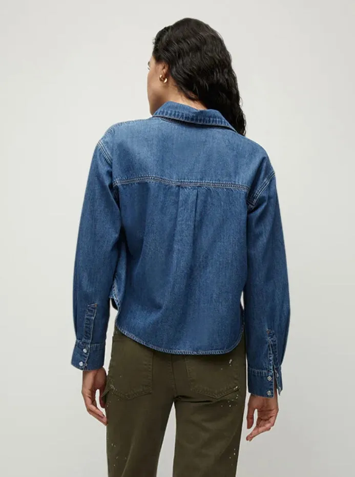 Veronica Beard Avola Top in Cornflower