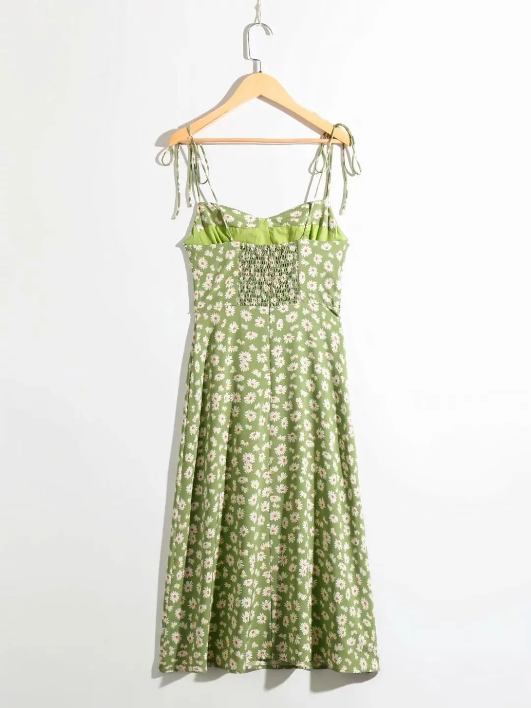 Vintage Floral Printed Suspenders Daisy Midi Dresses