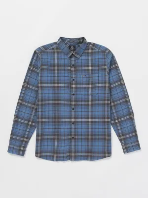 VOLCOM Caden Plaid Long Sleeve Shirt - Blueberry