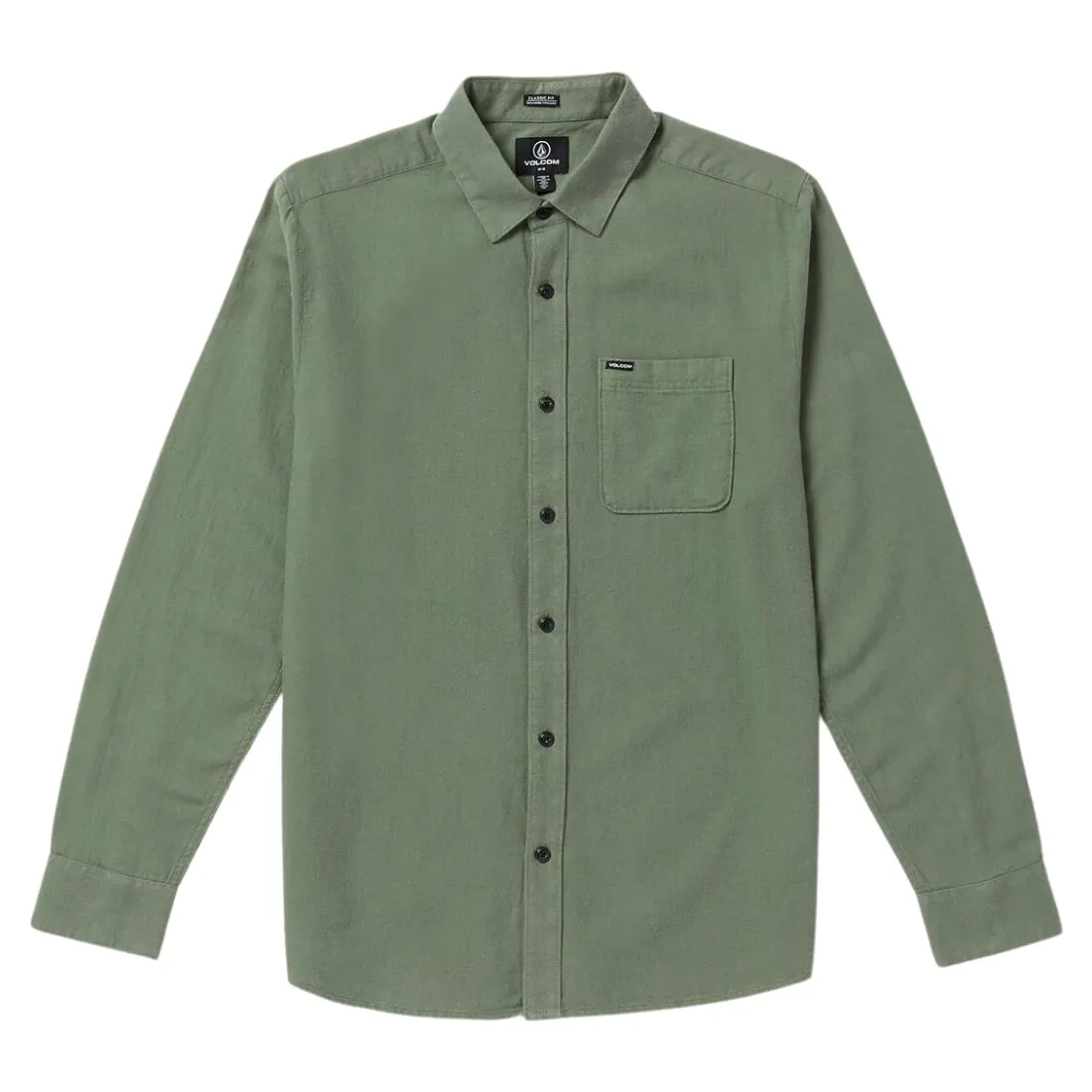 Volcom Caden Solid Longsleeve Shirt - Agave