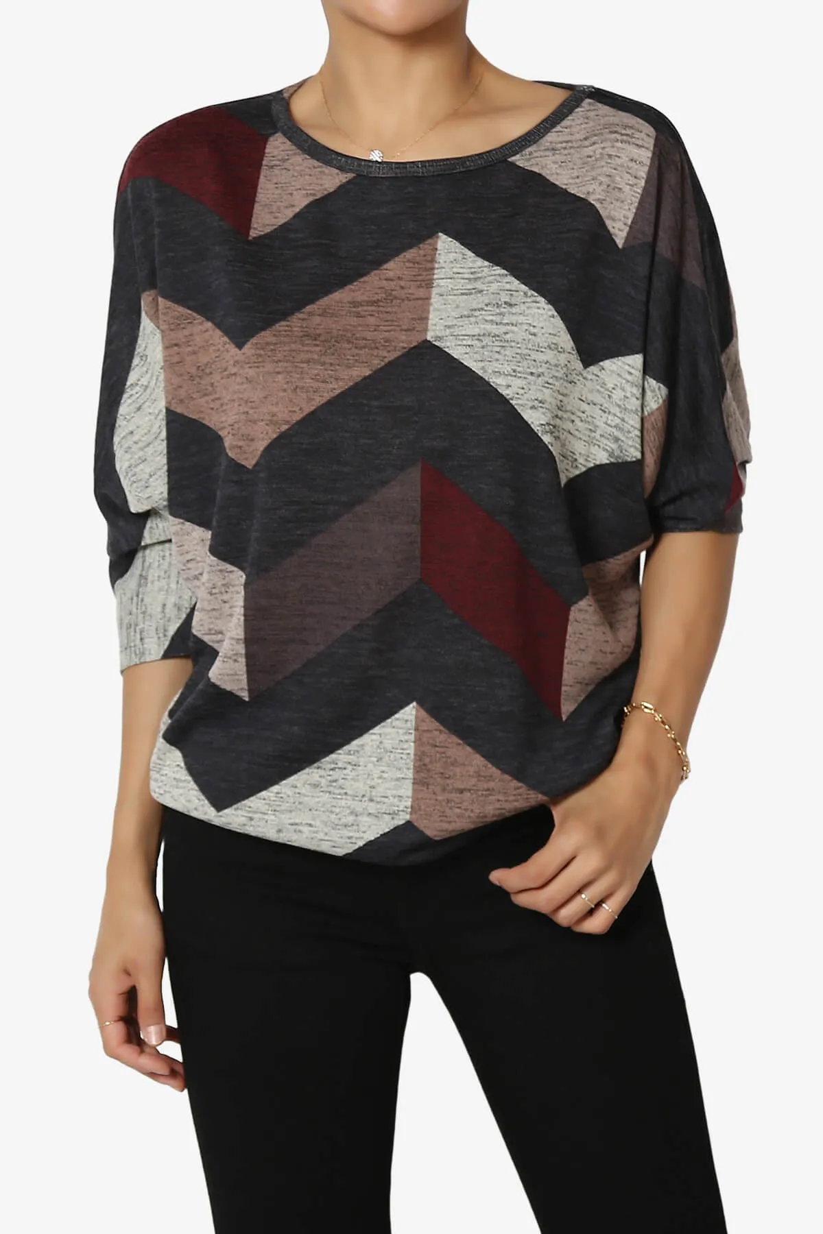 Wanda Printed Dolman Sleeve Top