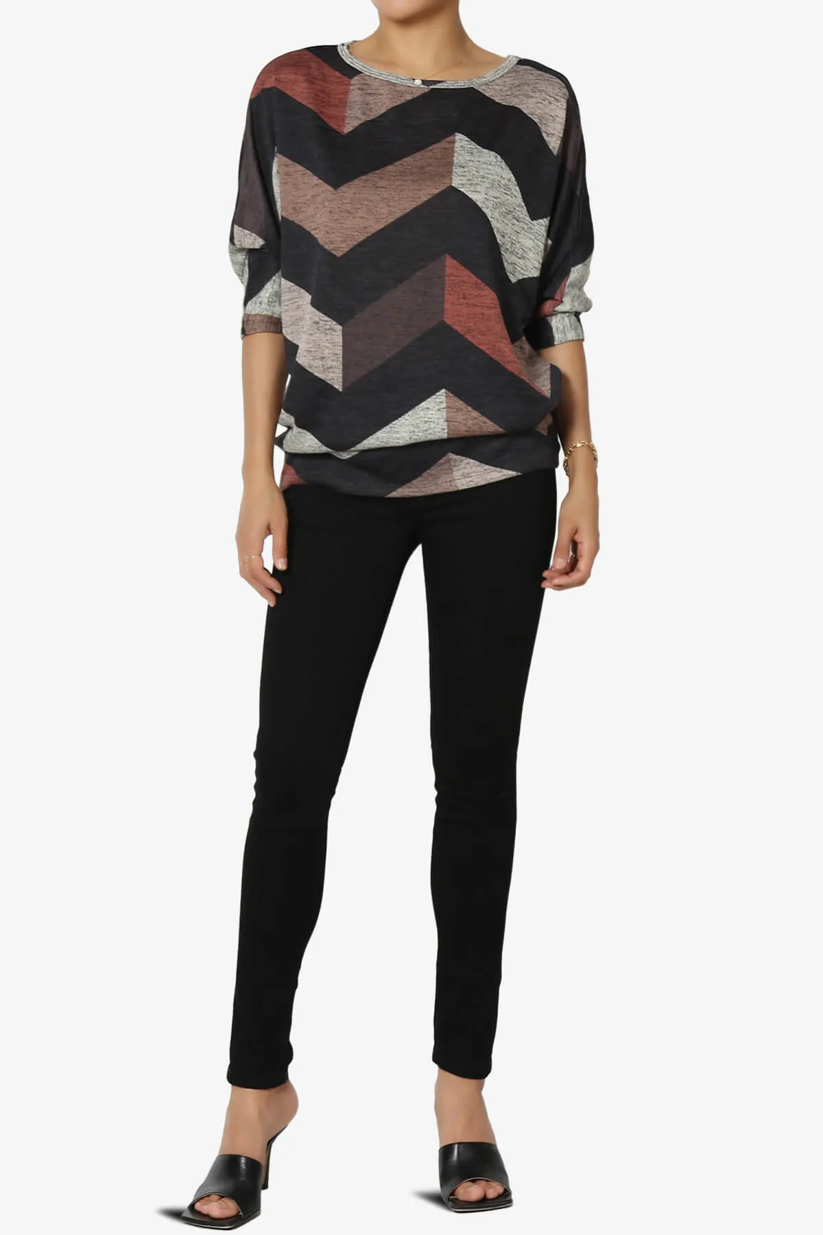 Wanda Printed Dolman Sleeve Top