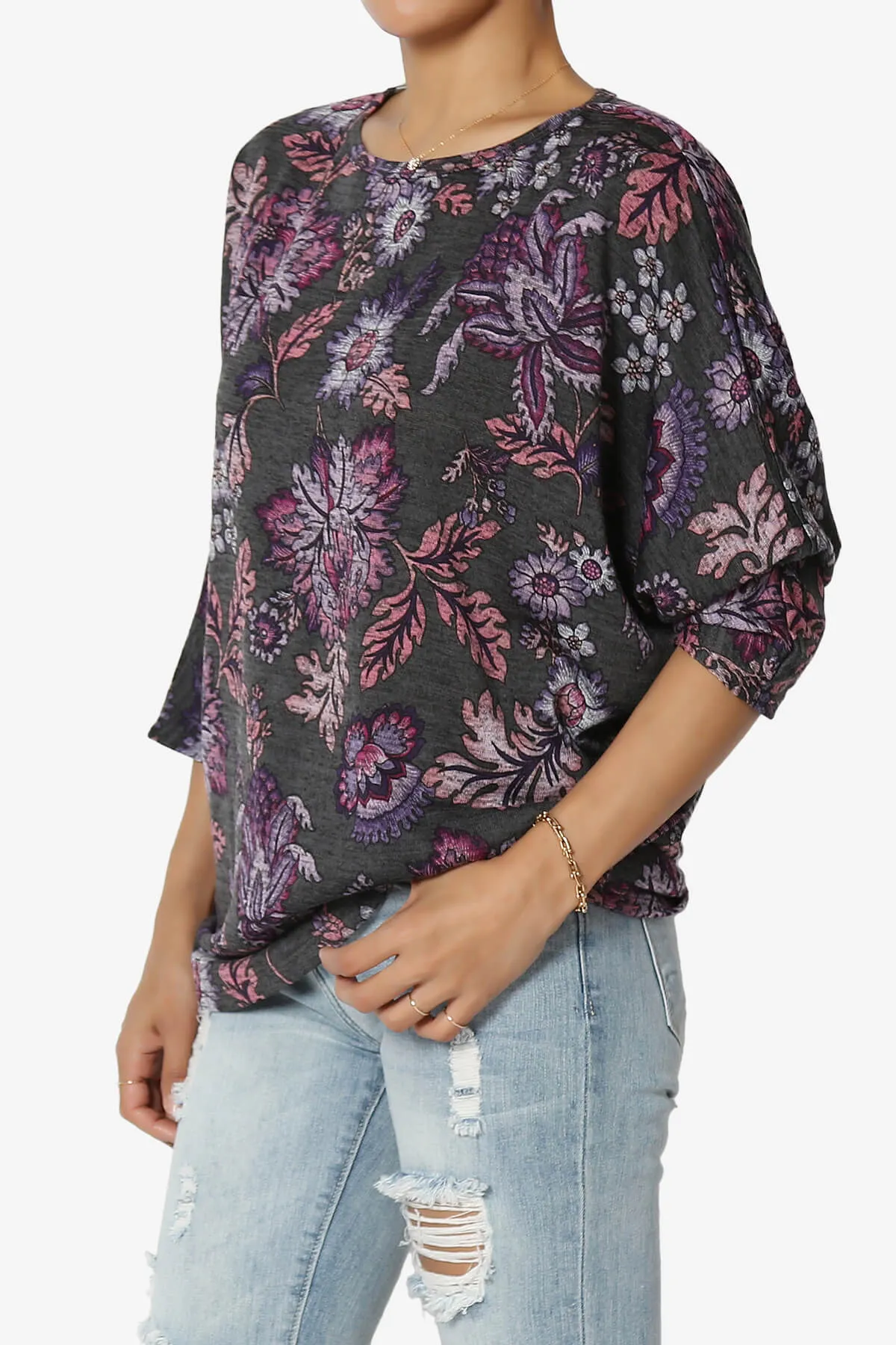Wanda Printed Dolman Sleeve Top