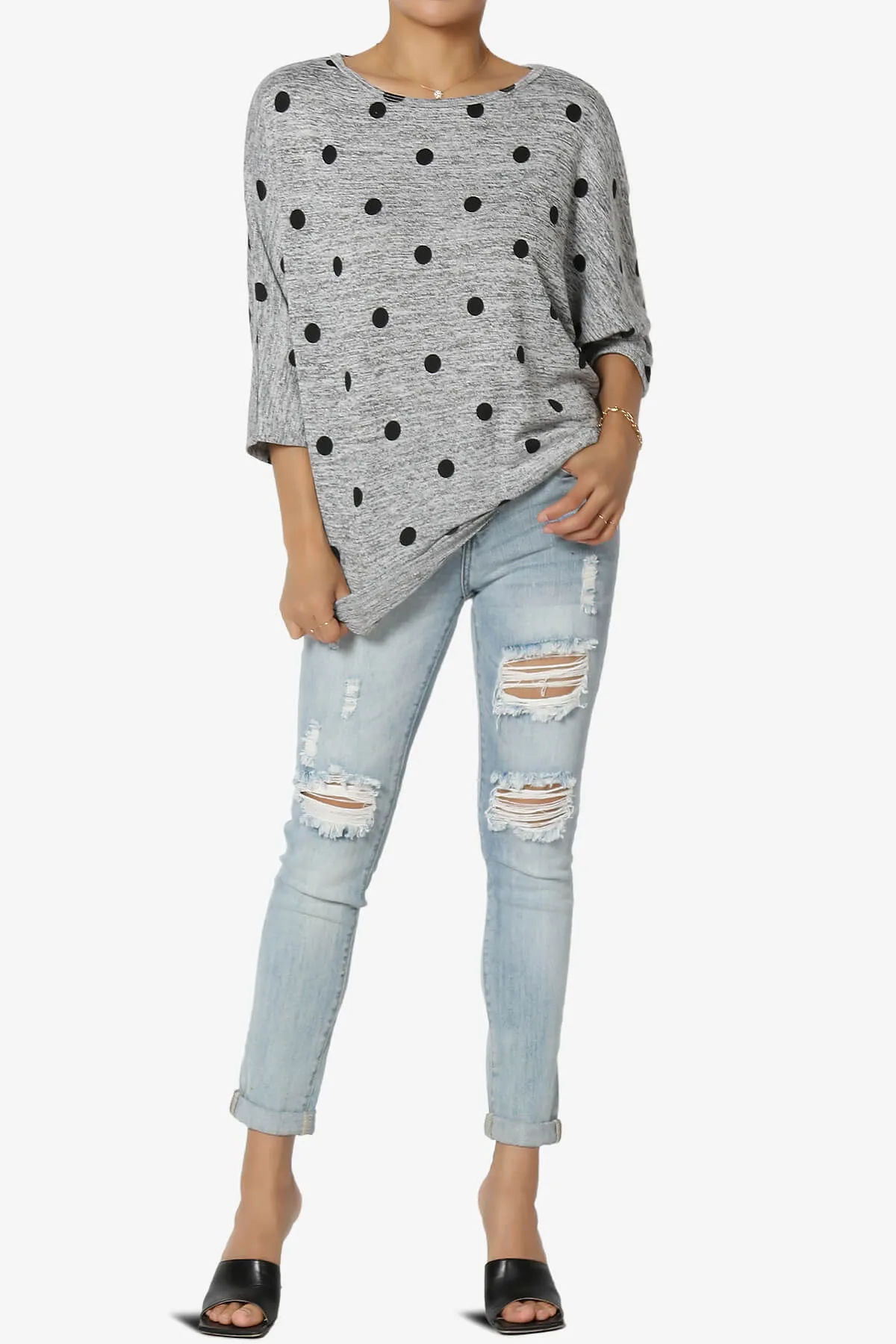 Wanda Printed Dolman Sleeve Top