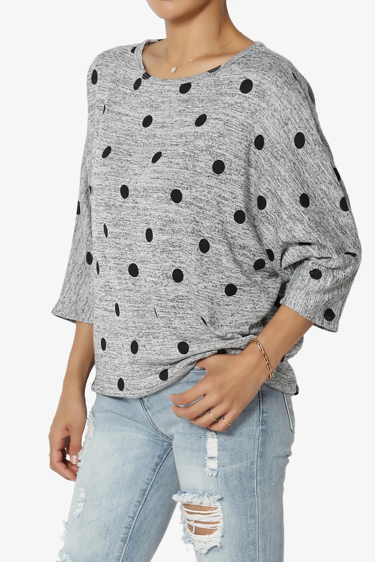Wanda Printed Dolman Sleeve Top