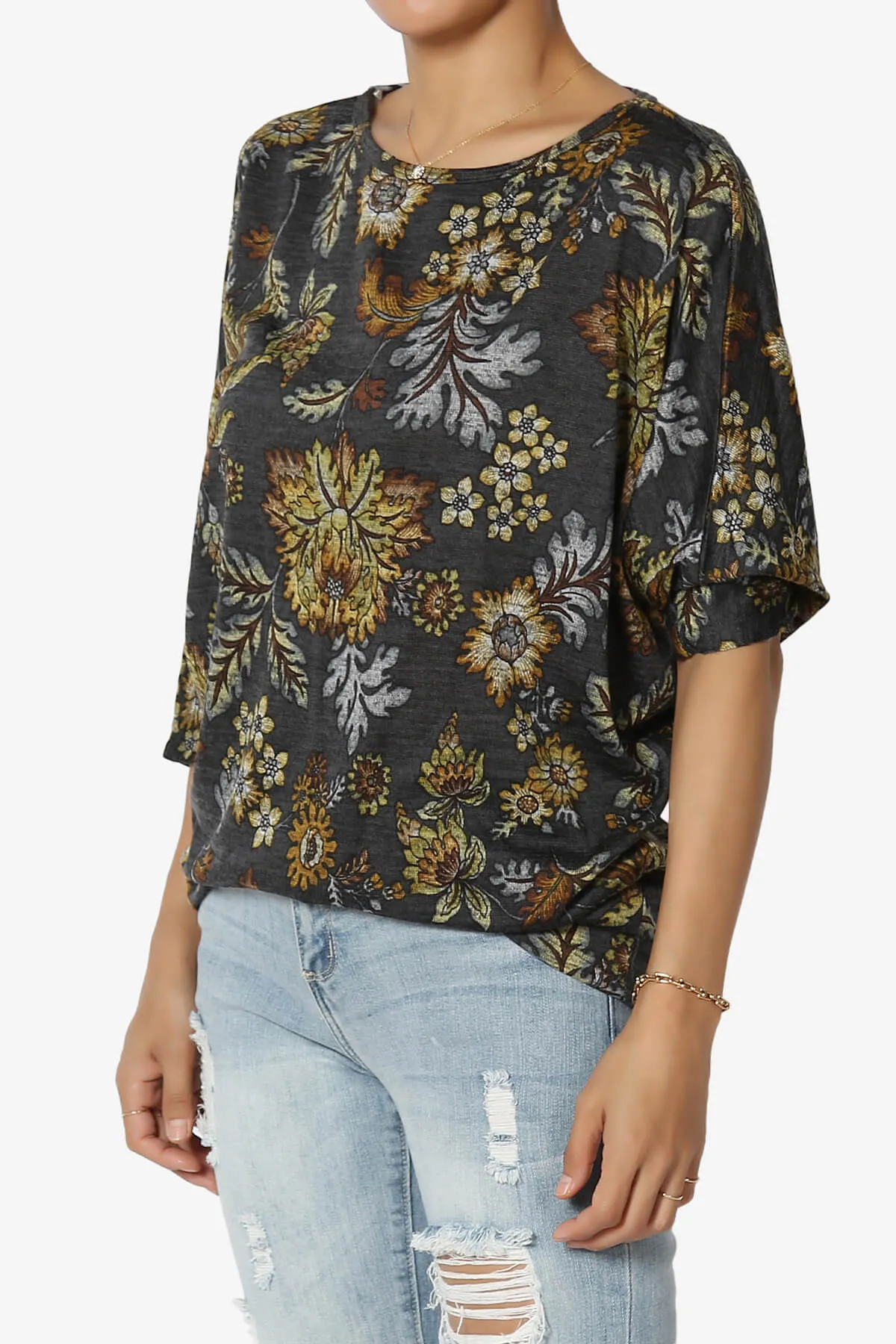Wanda Printed Dolman Sleeve Top
