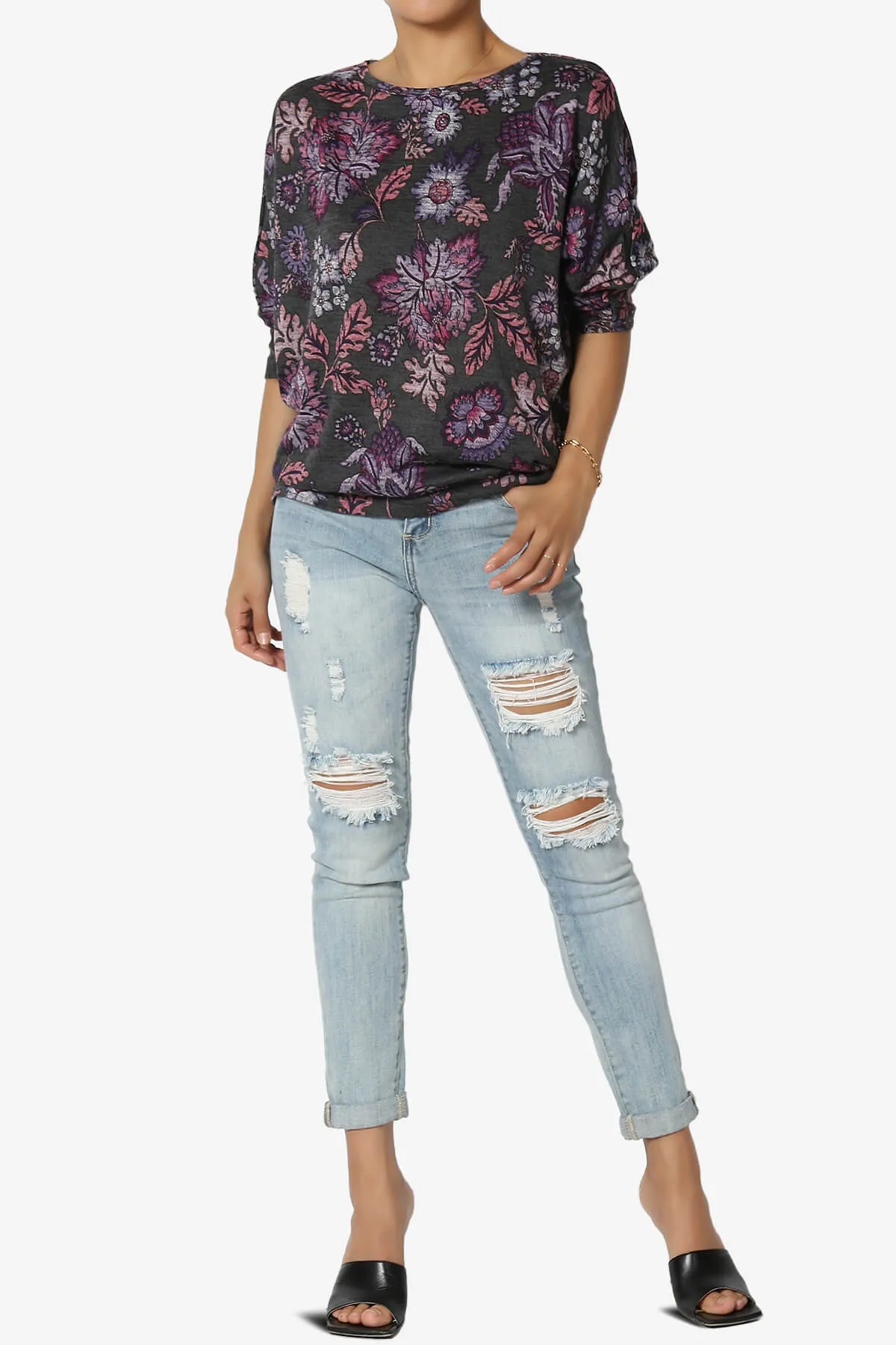 Wanda Printed Dolman Sleeve Top