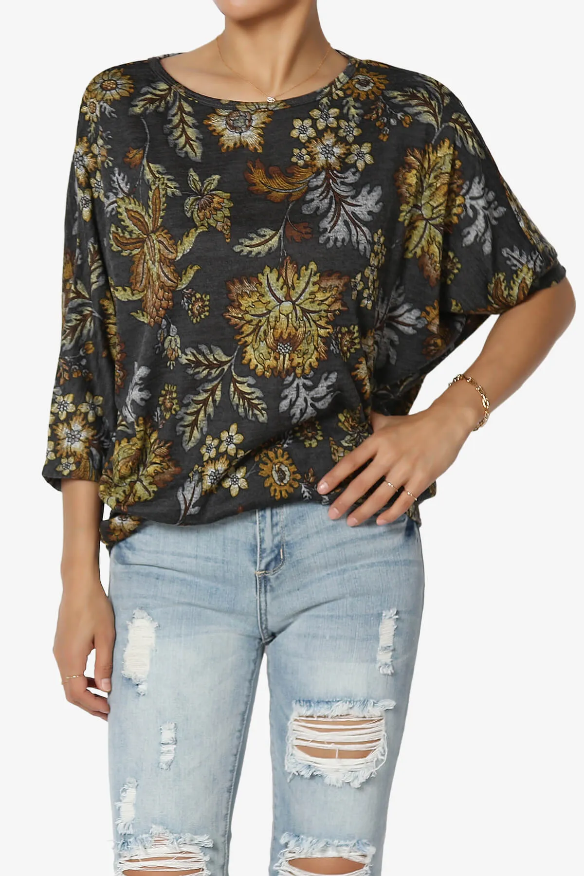 Wanda Printed Dolman Sleeve Top