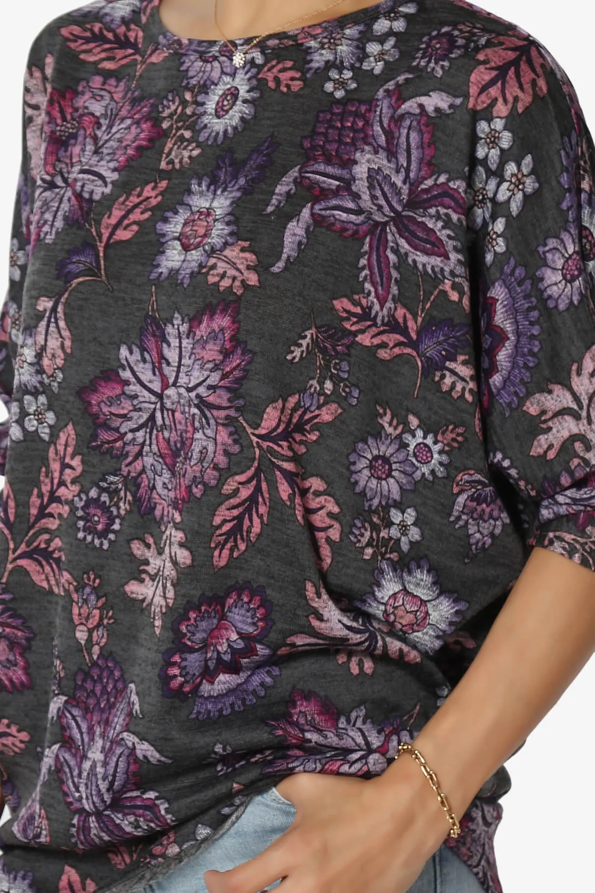 Wanda Printed Dolman Sleeve Top