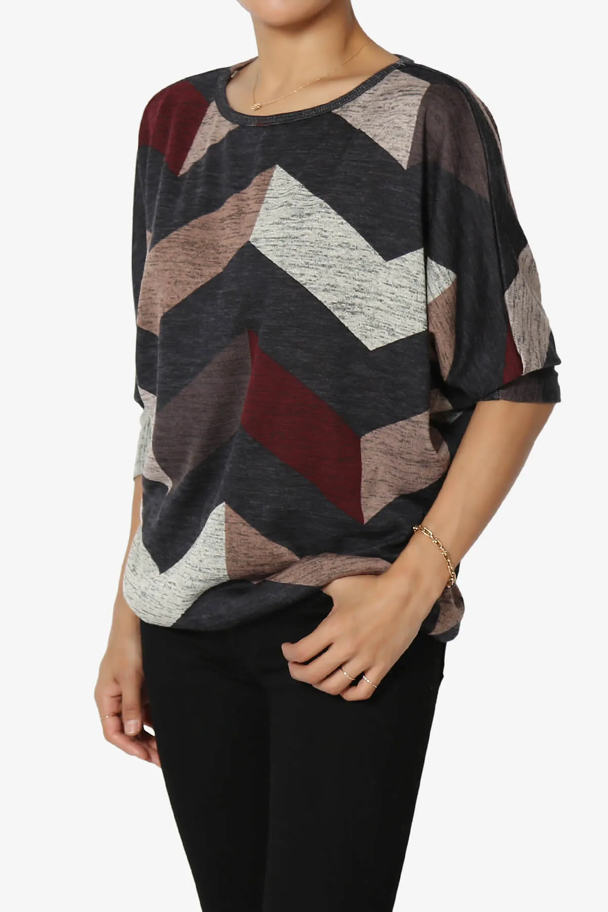 Wanda Printed Dolman Sleeve Top