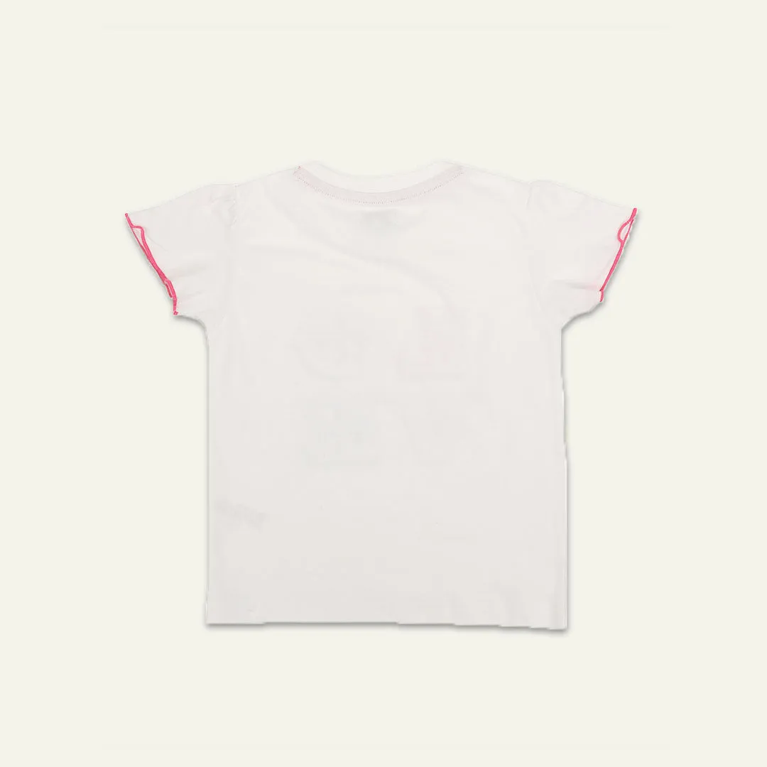 White Love Slogan Print Top